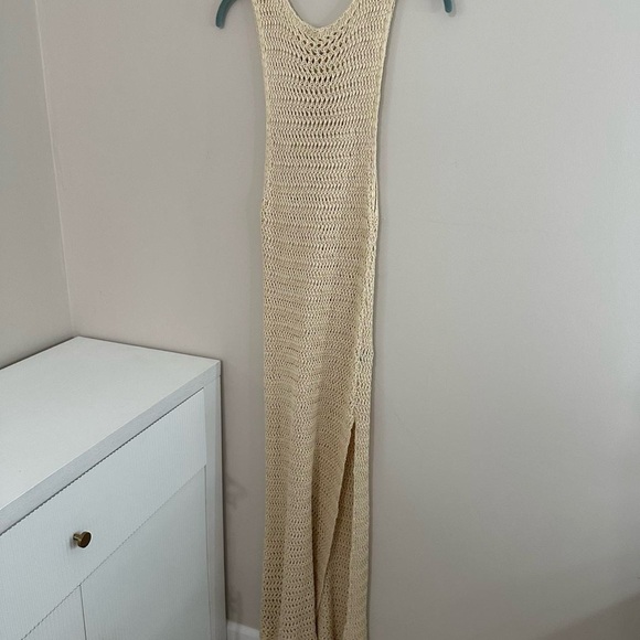 SHEIN Tan Ribbed Sleeveless Crocheted Dress - Picture 5 of 6